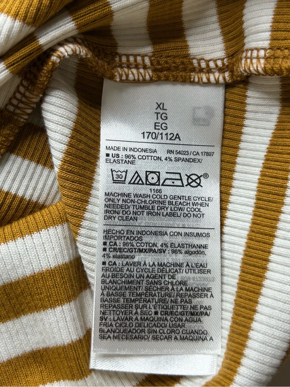 Old Navy Snug Crew Neck Striped Long-Sleeve Tee Earthy Normcore NWT Sz XL Fitted - Picture 8 of 12